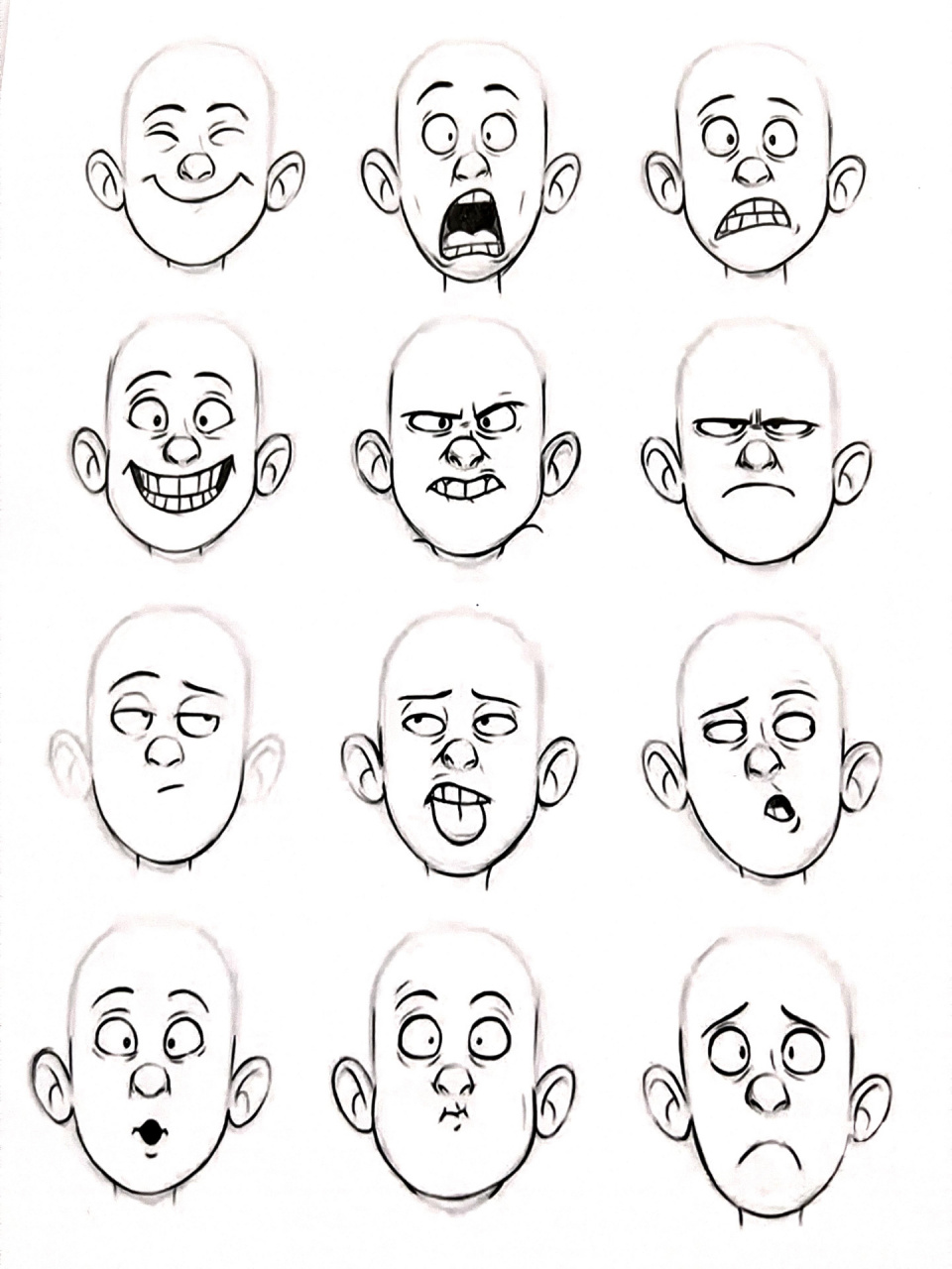 今天开始更表情篇啦～漫画临摹素材表情篇6