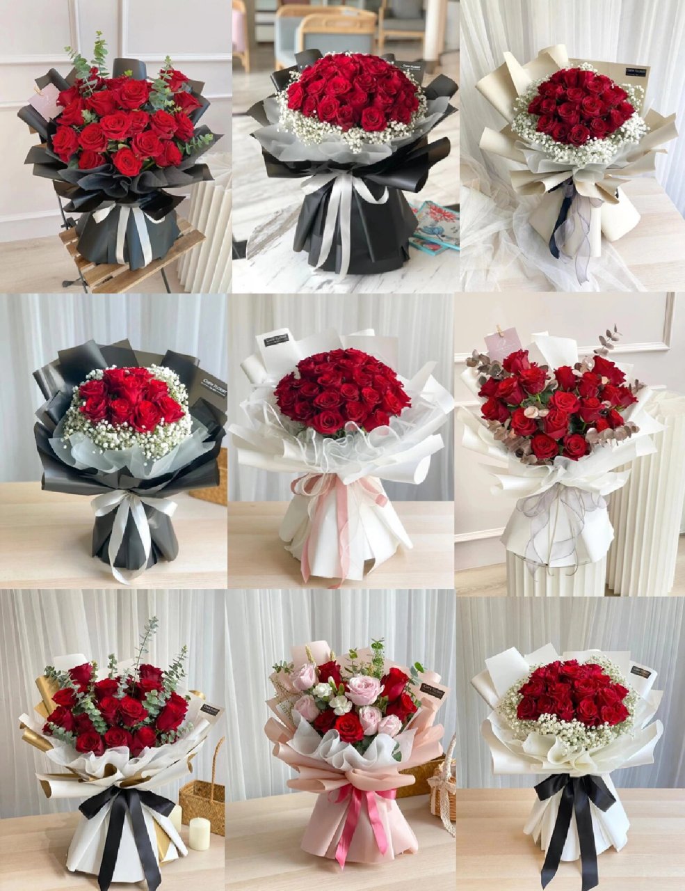 14情人节红玫瑰花束款式合集 花之海岸鲜花速递9595 …… 整理了