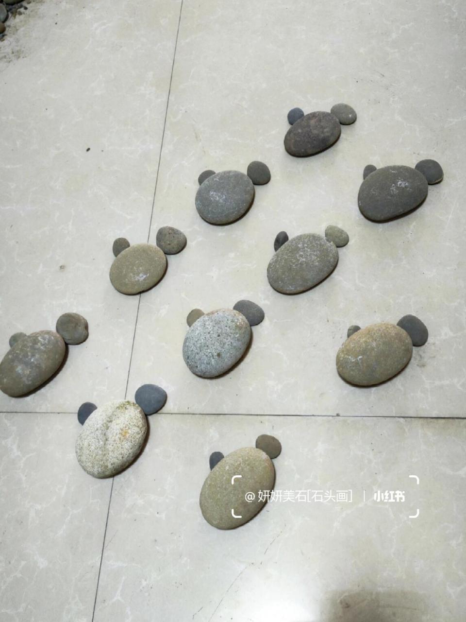 鹅卵石还可以这样拼,简单又好玩的石头彩绘拼画.