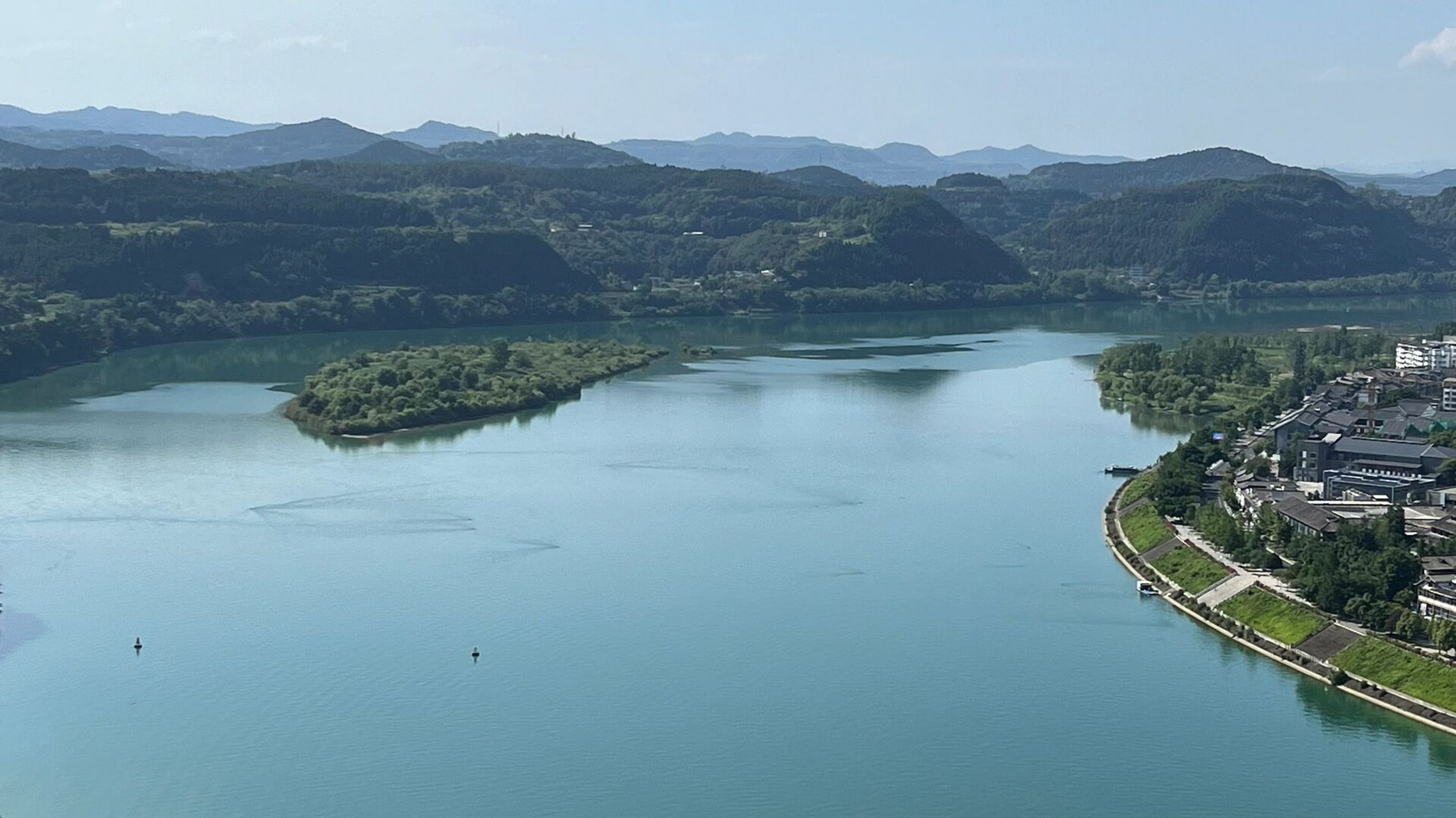 登锦屏山观阆中古城(20230705) 锦屏山位于阆中市城南,古称"阆山",有"