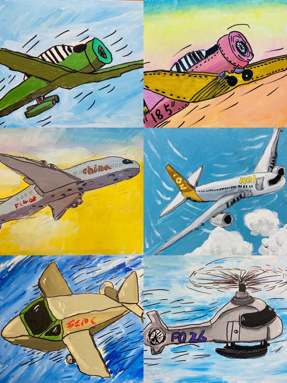 《飞机》儿童绘画 飞机✈️ 不同种类的飞机