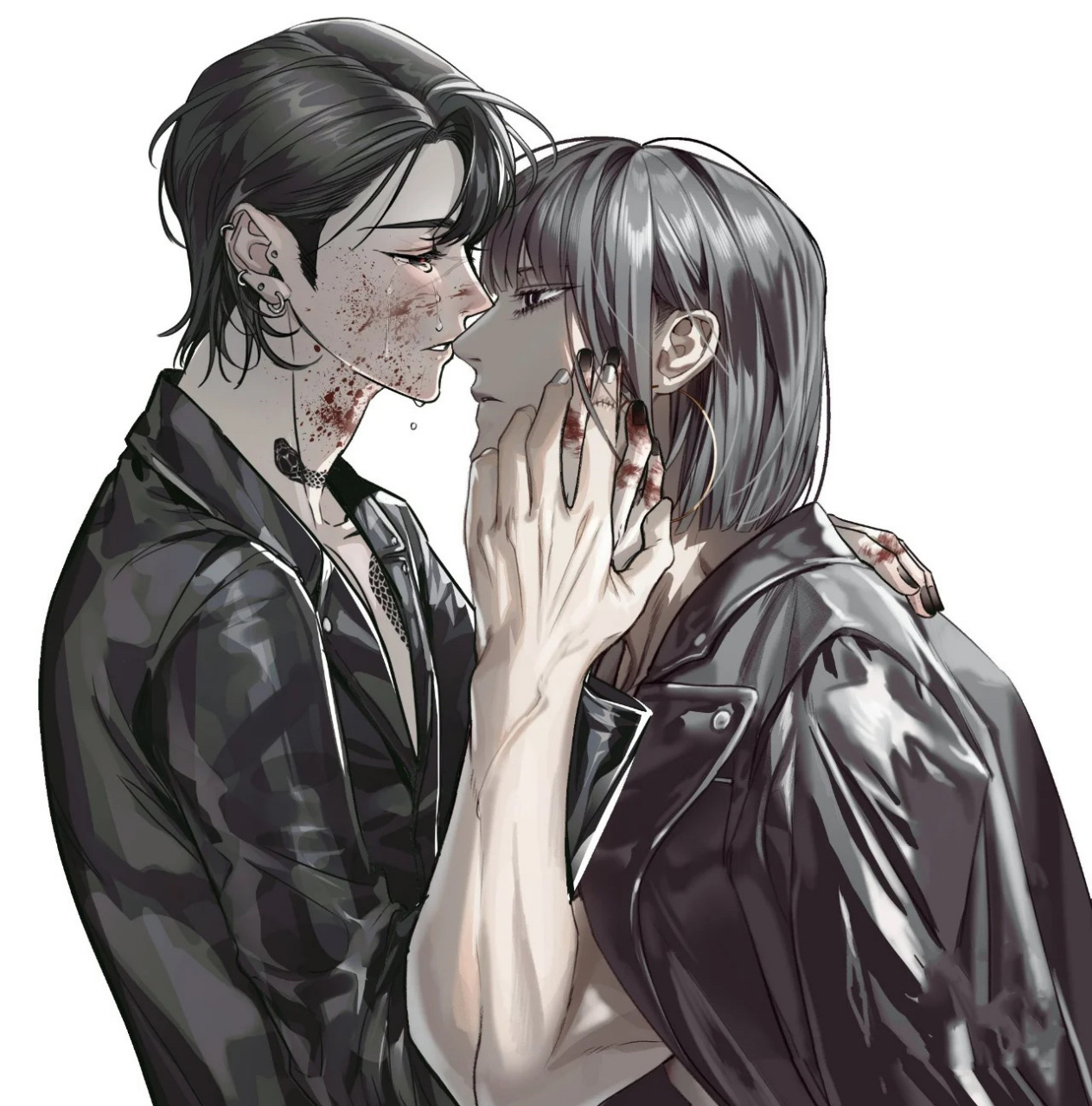 人物动漫插画|疯批美人 插画师twi :mumu_086