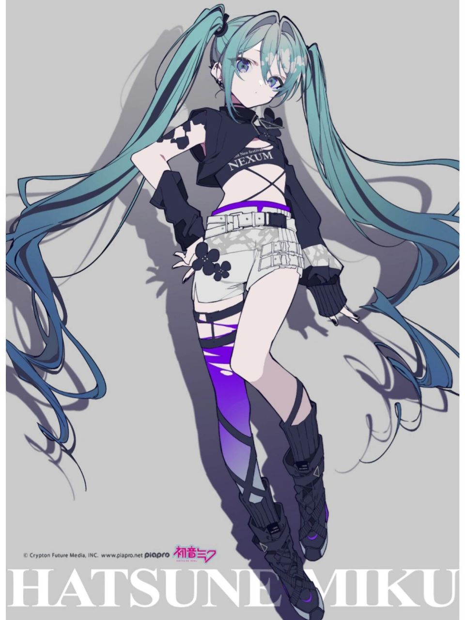 望月笔下的miku    画师:望月