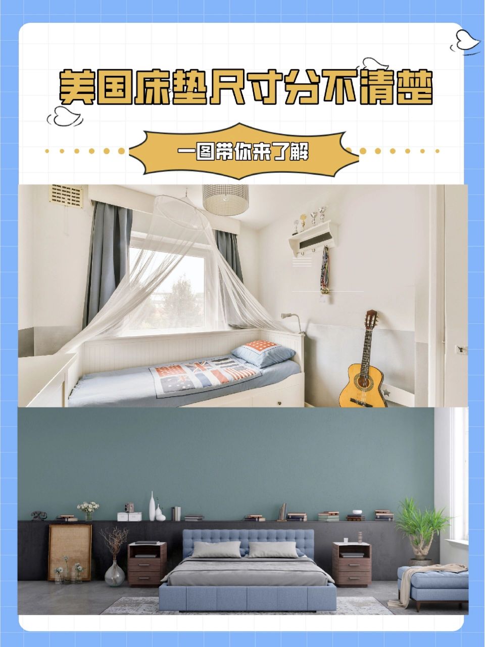 美国床垫(matress)尺寸对照 很多人初到美国,租房或者购买床垫时总是