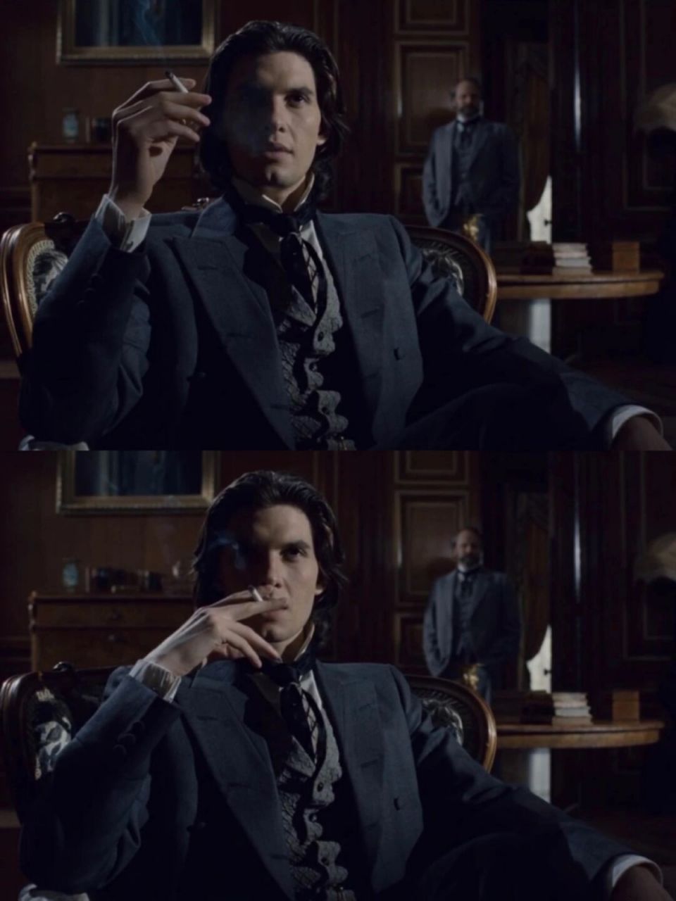 巴恩斯 补道林格雷的时候全程没看剧情都在看他了,英国男人和法国女人