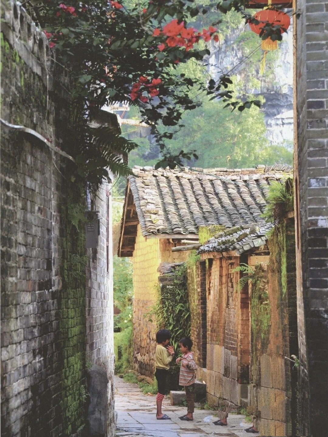 典型的徽派建筑风景速写照片写生素材