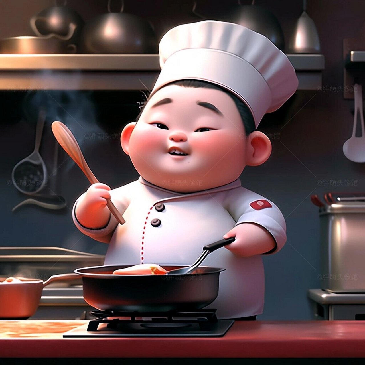 职业头像|美食舞台上的男厨986993 一个充满活力的男厨师!