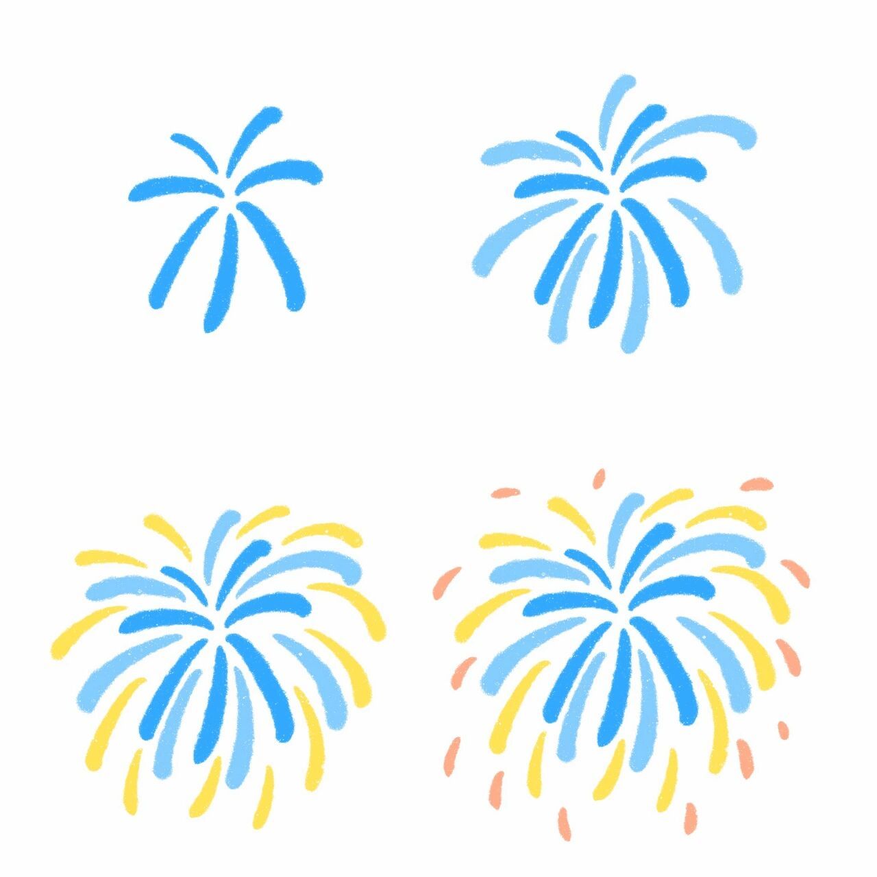 快为你爱的人画一个小烟花吧! 祝大家新年快乐! 在新的一年开开心心!