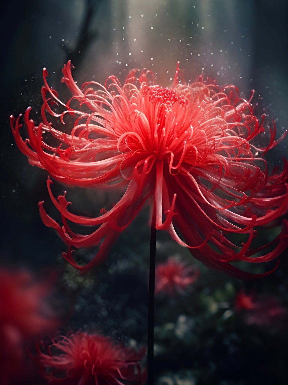 花开无叶,叶生无花,相念相惜却不得相见 手机壁纸  唯美壁纸  彼岸花