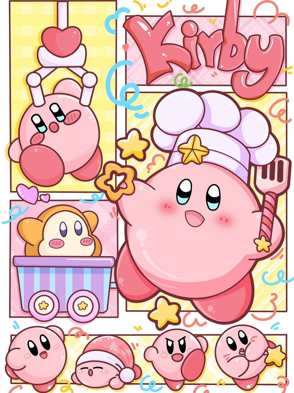 procreate绘画| 插画星之卡比| 粉红小恶魔  ✨povo povo~卡比闪亮