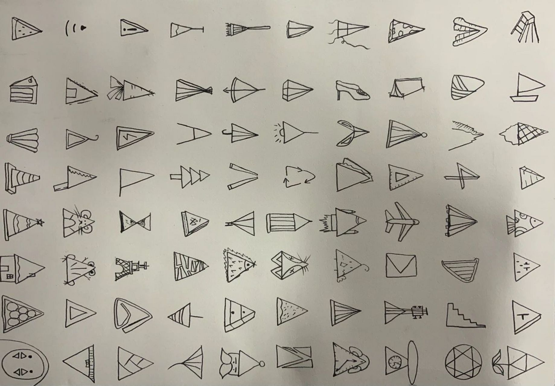 三角形联想30个图形图片