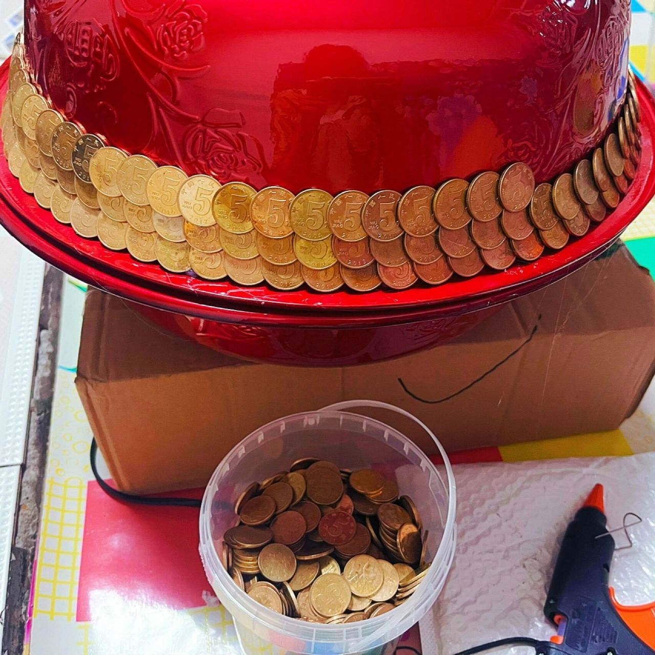 陪嫁聚宝盆90纯手工制作90好重呀!