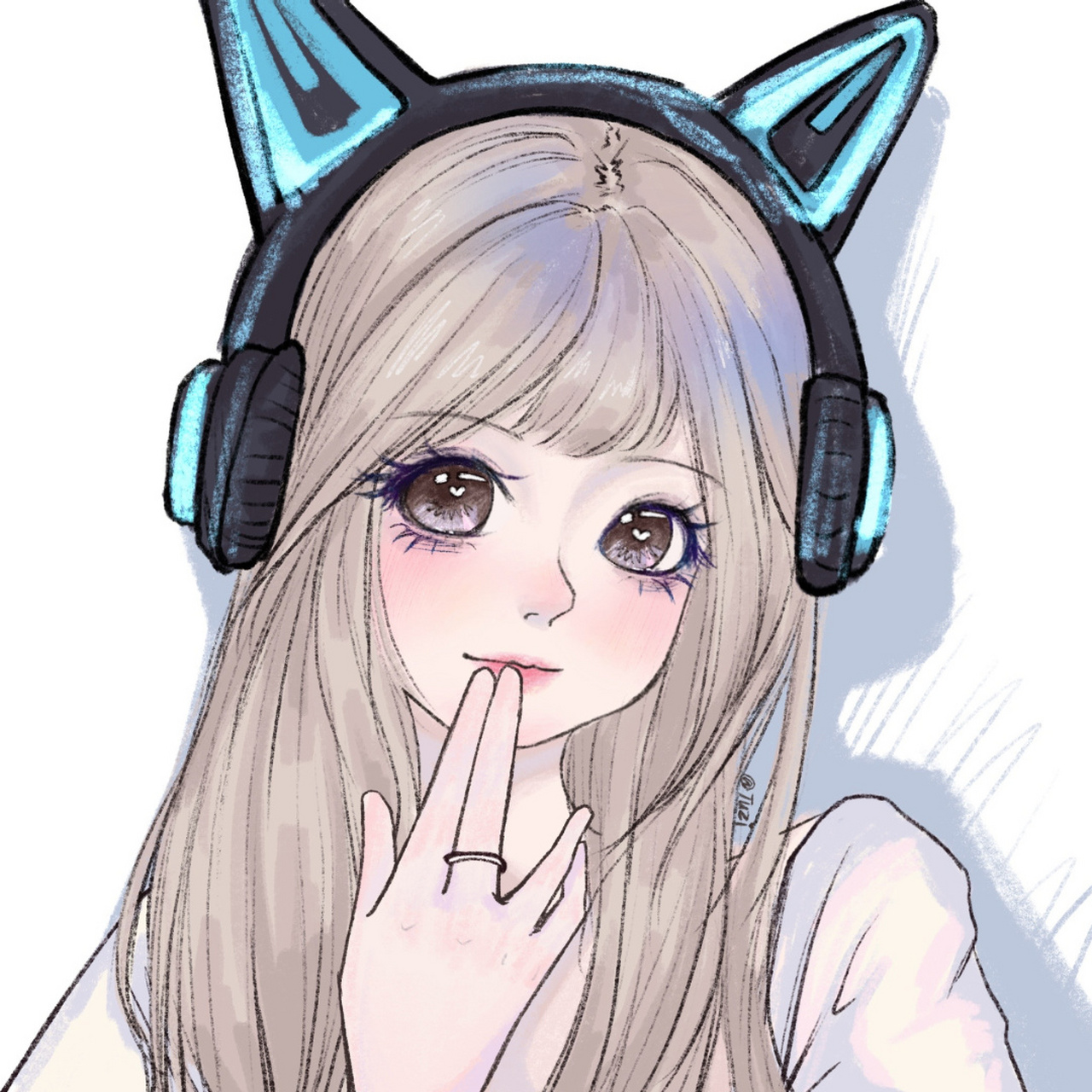 电竞女孩97新风格头像 #ipad手绘画不停# #笔记灵感# 找不到哪个