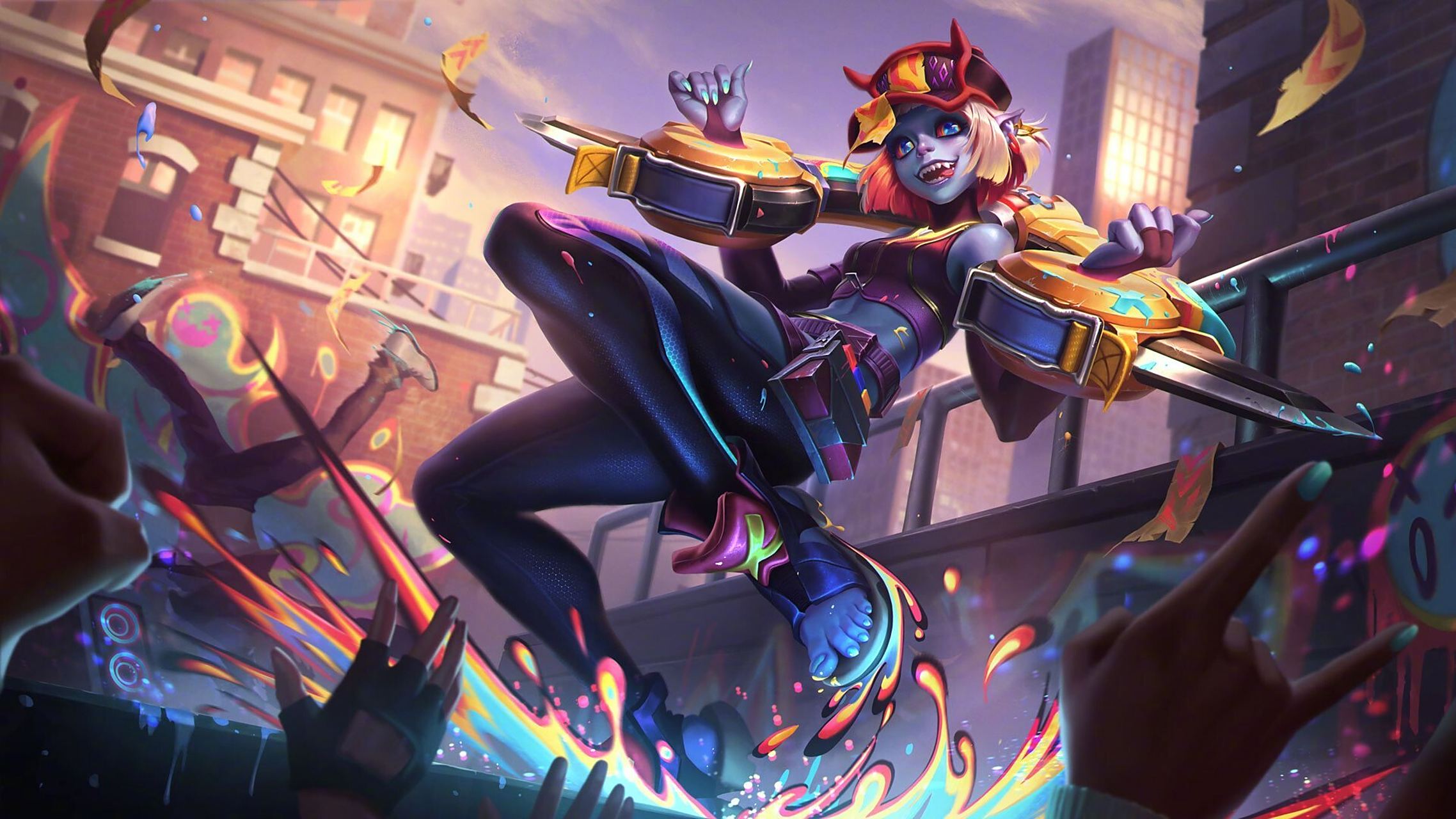 英雄联盟妖怪艺术家皮肤# 【妖怪艺术家 贝蕾亚,雷恩加尔原画稿】