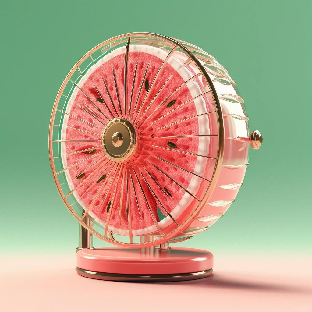 设计无难事|西瓜电风扇 大热天的,有你真好