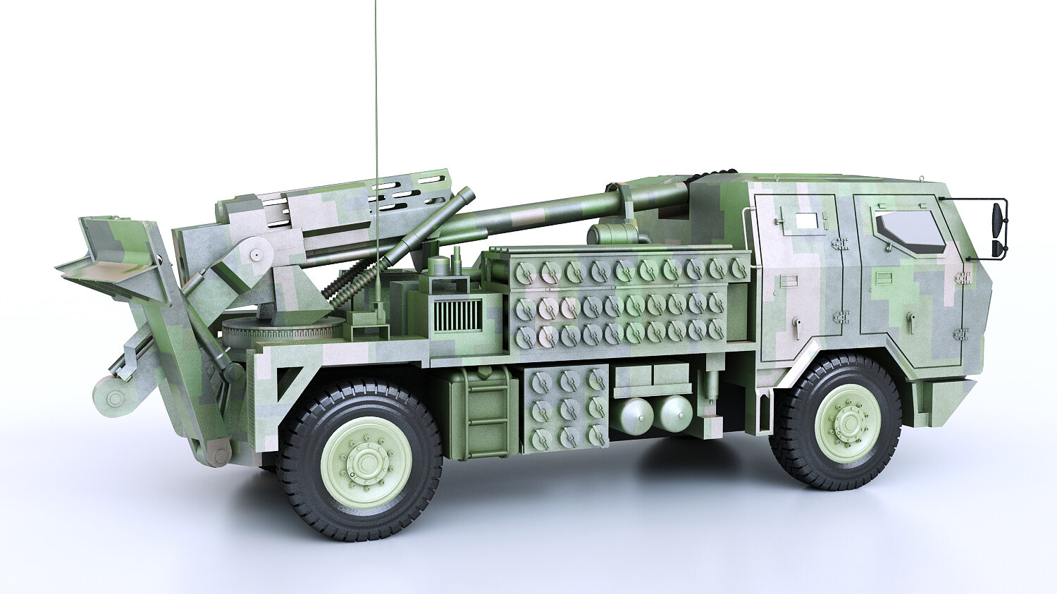 国产pcl-161 122毫米车载火炮