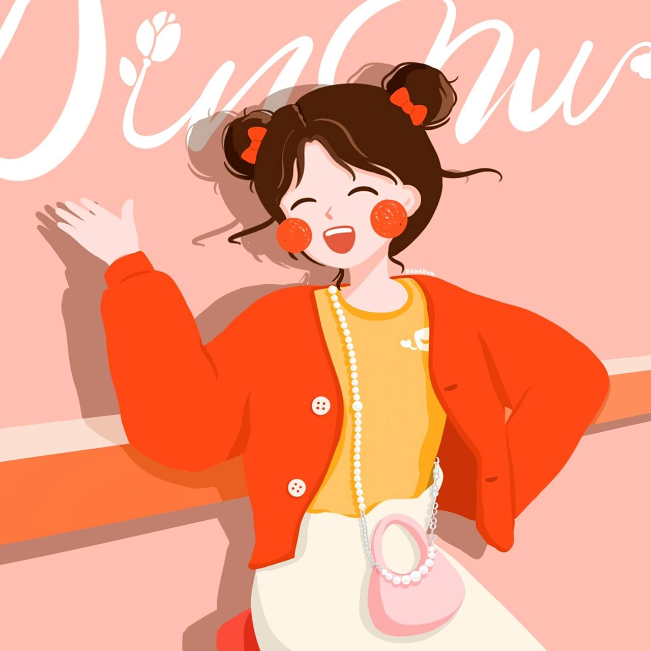 插画头像 | 可爱的大笑女孩头像合集 愿大家都能拥有灿烂明媚的笑容