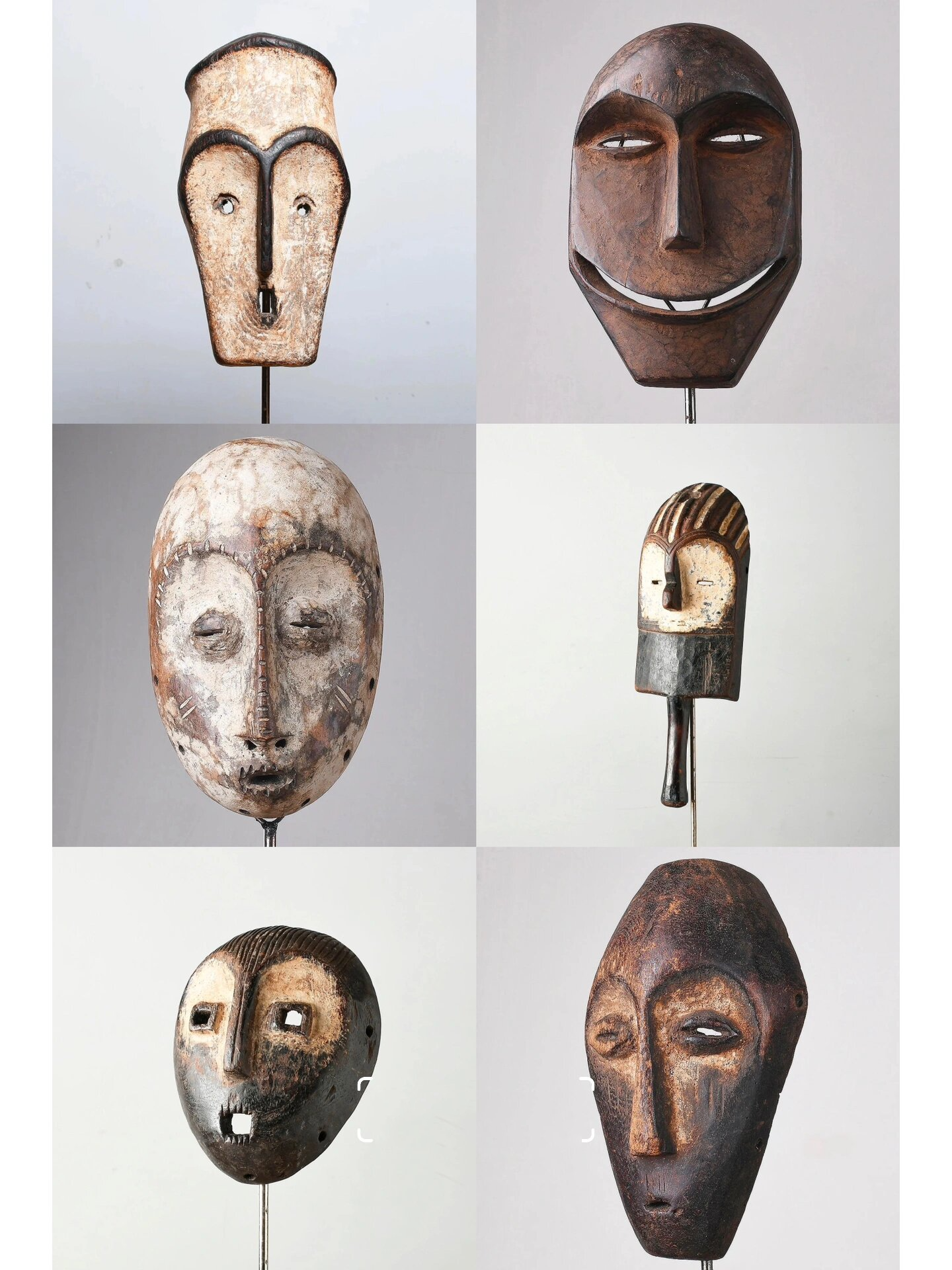 7615一群丑萌非洲部落木雕面具99