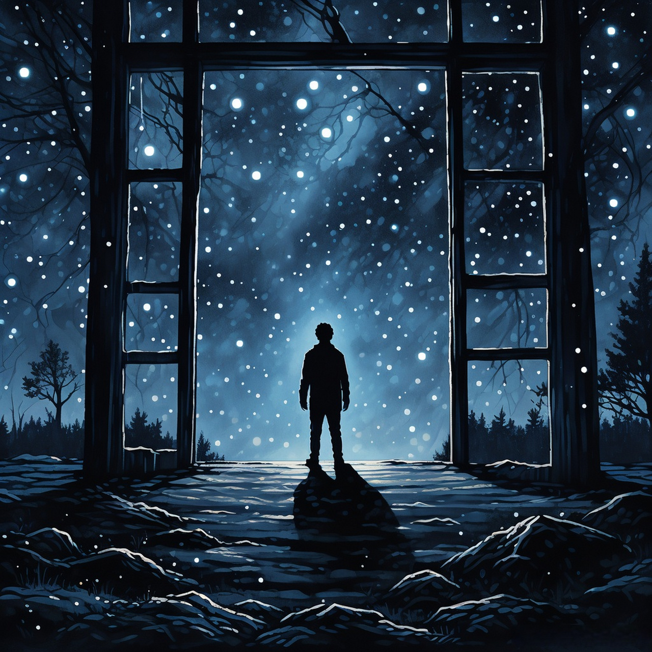 在孤独的夜里,星光轻轻洒满窗, 一个人的坚强,是无声却响亮.