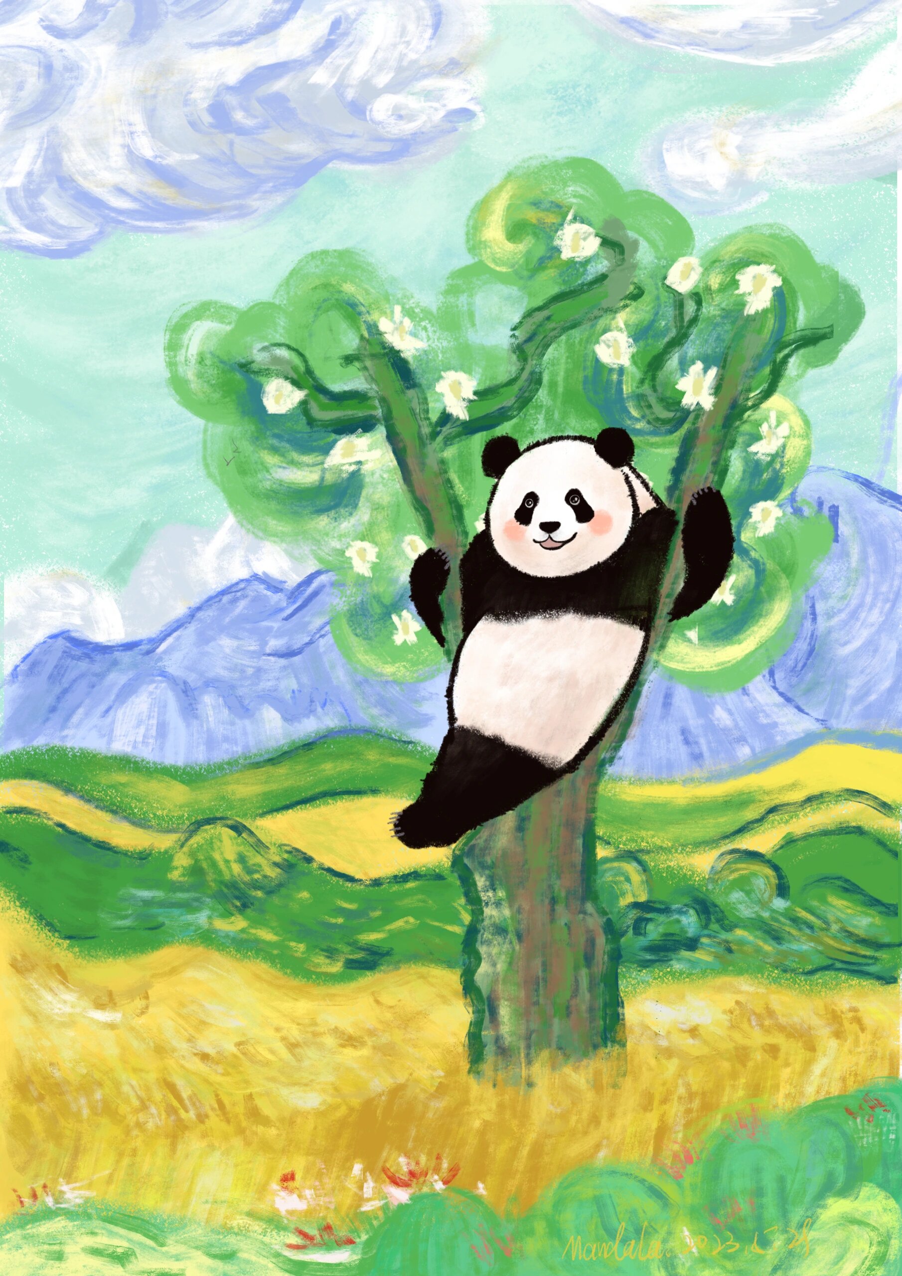 肉姐经典摆拍结合梵高的两幅画 我们肉肉也去名画里啦 可爱的肉肉