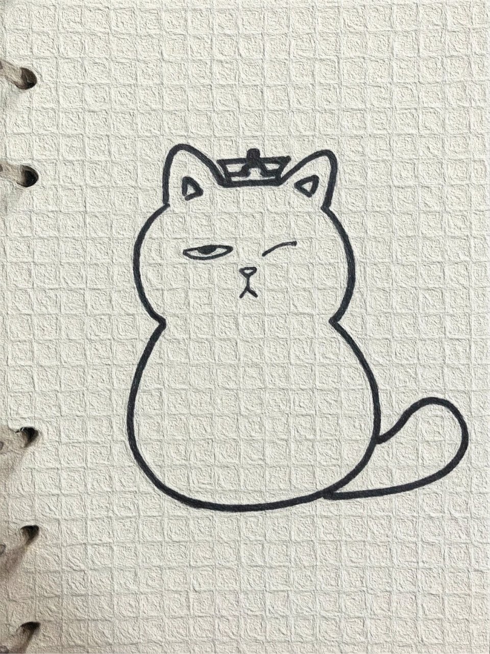 可爱简笔画分享(384)|吾皇| 可爱简笔画教程分享(附过程)