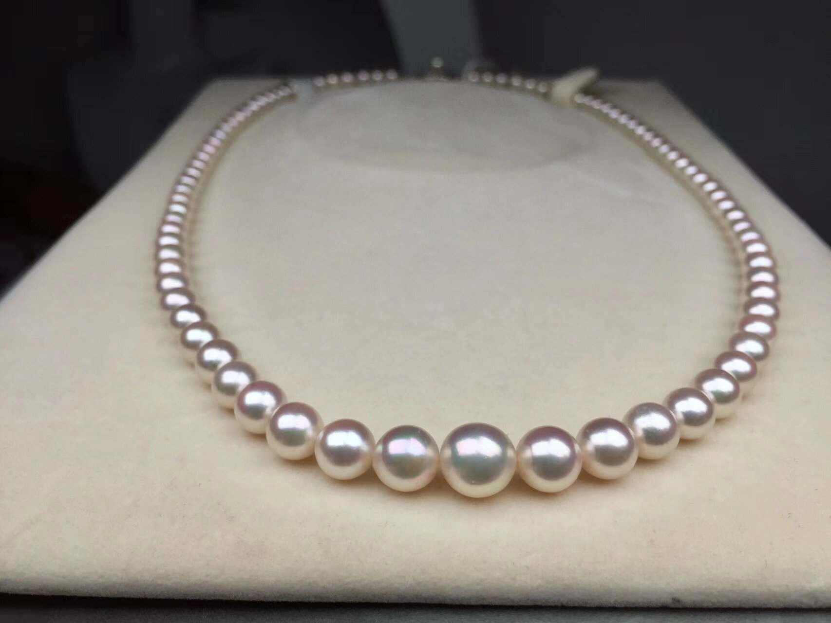 日本akoya天女级海水珍珠项链塔链