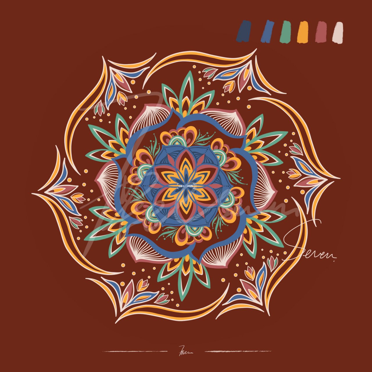 【原创纹样】敦煌风格再设计传统纹样2 翻到毕业时的作品,比起原画