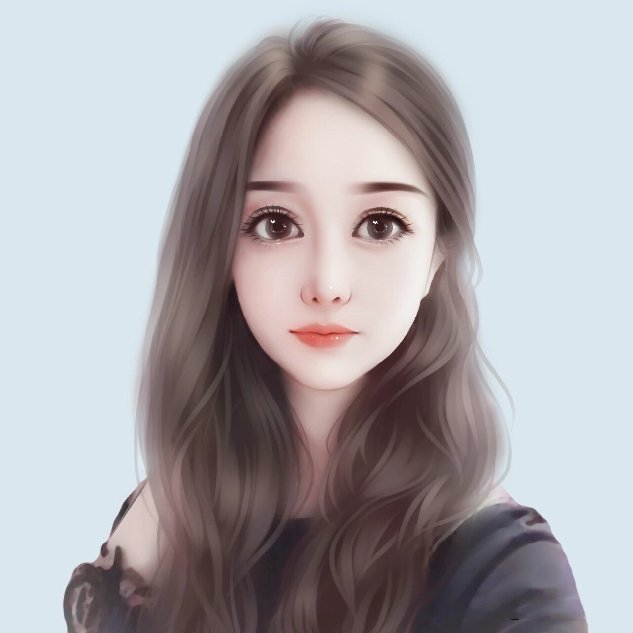 很哇噻的女孩意境唯美手绘女生头像,霸气高冷伤感