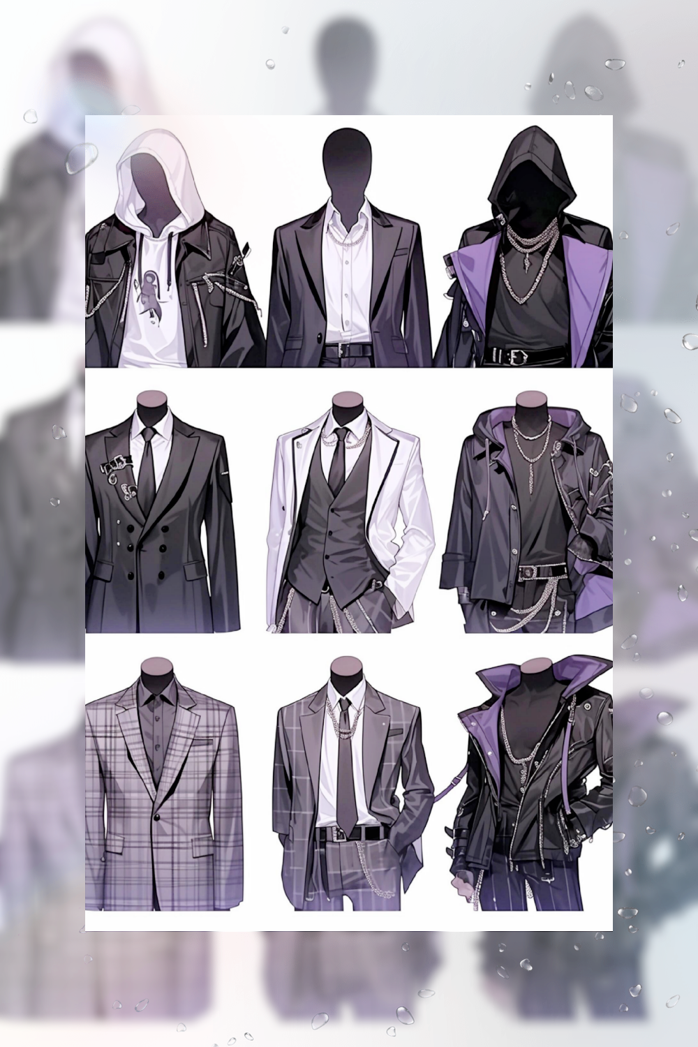 男士西服穿搭效果图来啦!