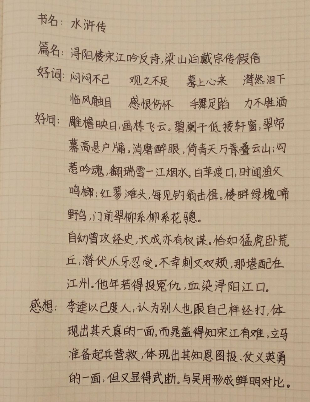 水浒传/读书笔记〖第39回〗 好词写了八个,找不到