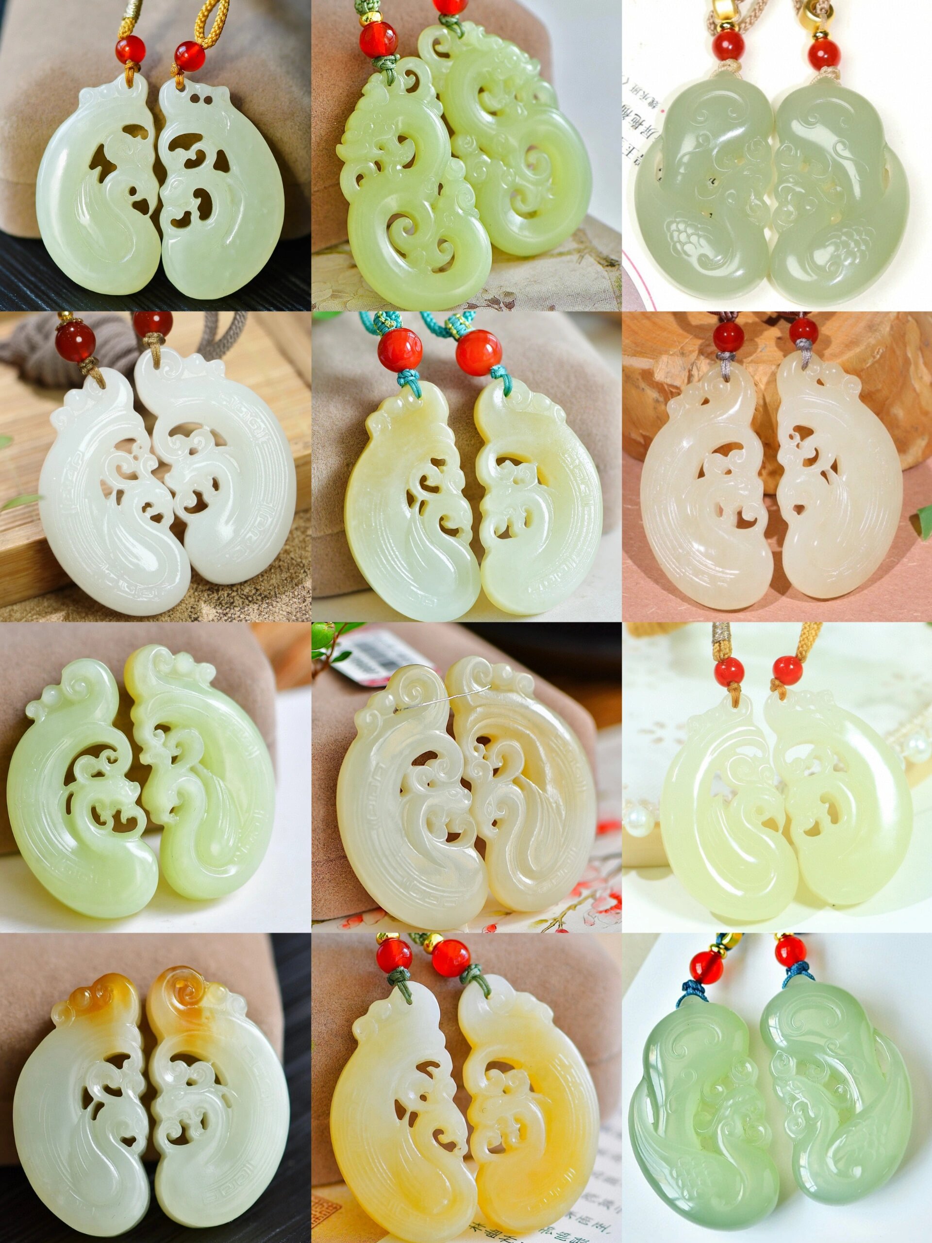 玉佩～定情💗相守一生的情侣龙凤对牌!