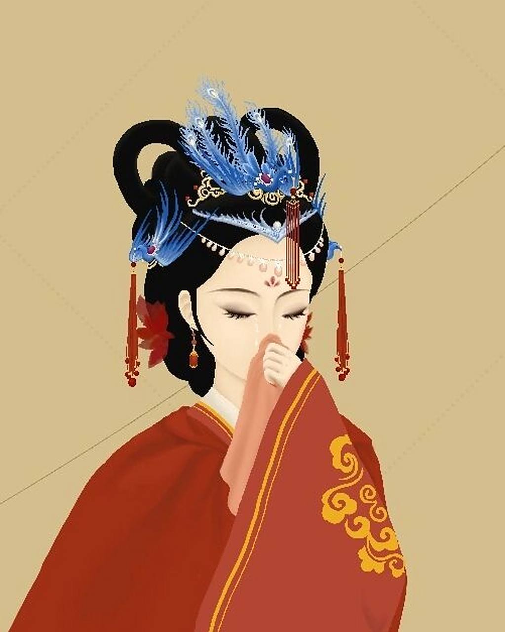 手绘金陵十二钗之 贾探春 十二钗里面我最喜欢探春了,虽然是庶出女儿