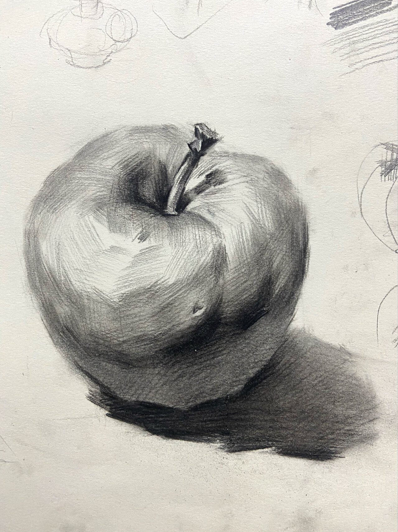 素描单个""苹果步骤分享