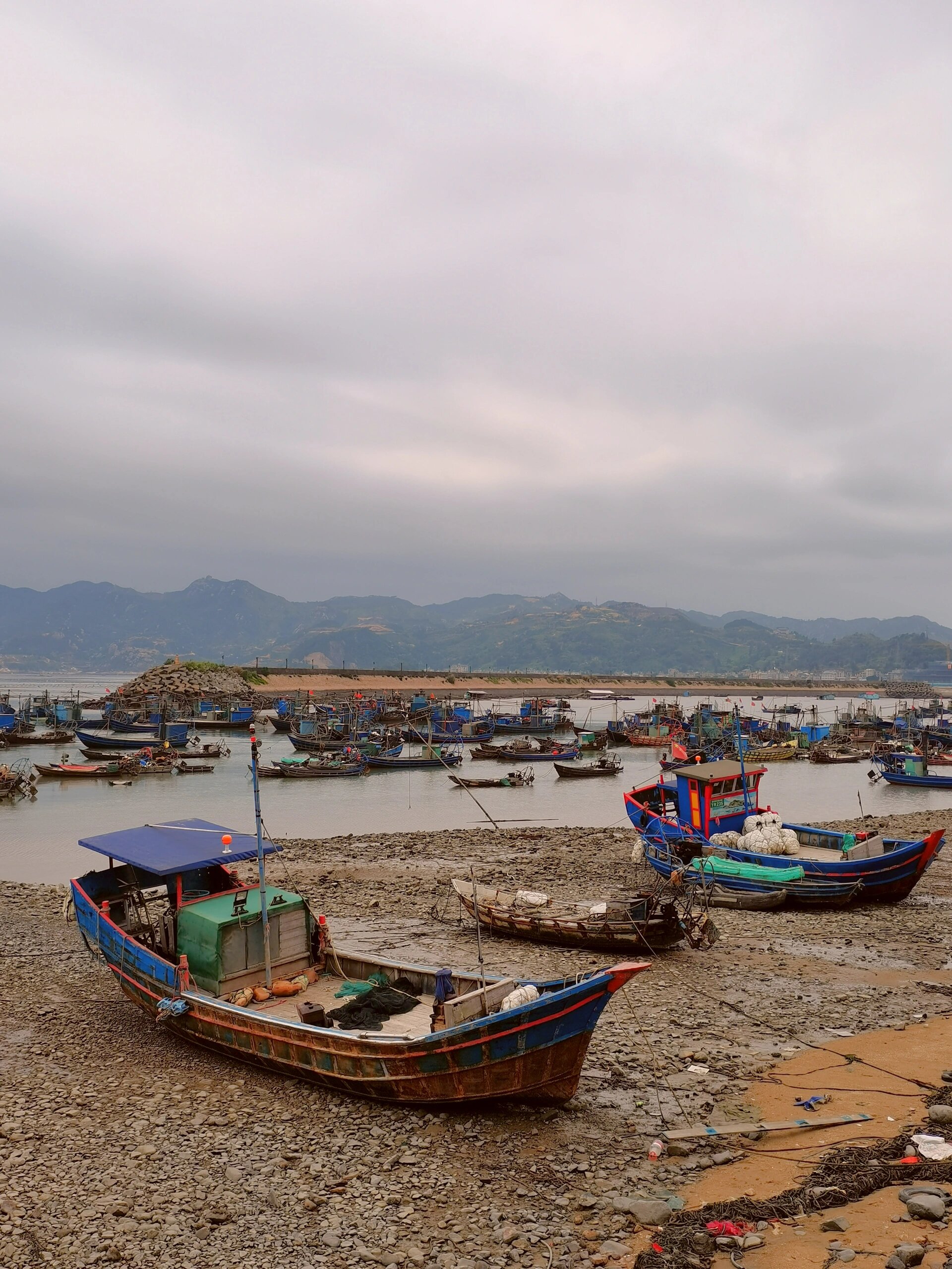 宁德霞浦下浒渔港落日余晖