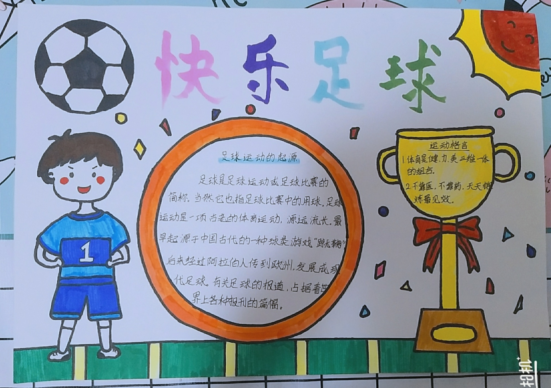 足球手抄报 喜欢的话就点个赞收藏,不喜勿喷,字丑勿喷781578