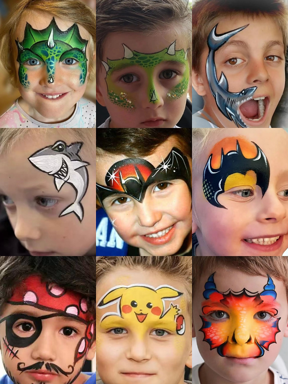 儿童面部彩绘图集分享|男孩篇26615