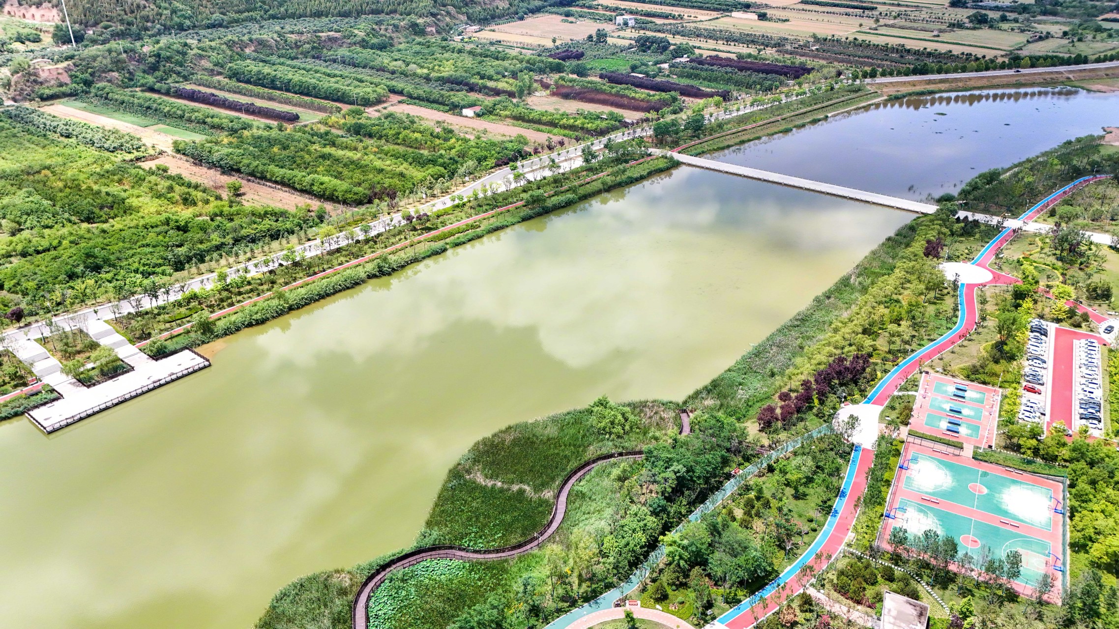 调研行#【#来陕西感受说走就走的绿色之旅#】位于陕西富平县的石川河