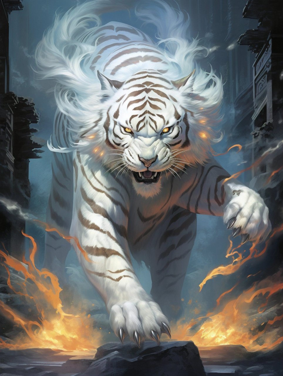 古代中国神兽白虎,手机壁纸, #生肖# #老虎# #十二生肖# #山海经