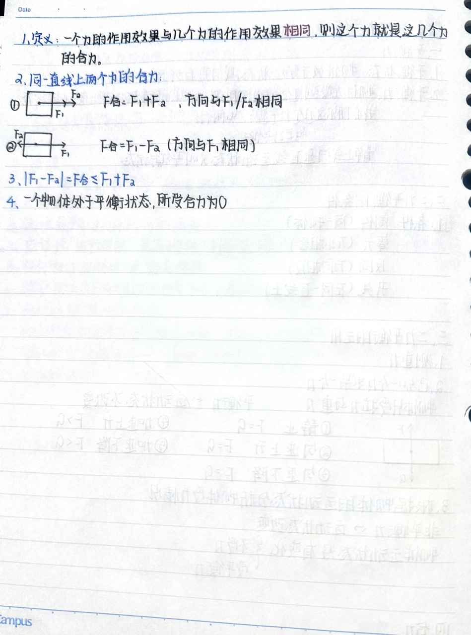 八下物理|二力平衡知识笔记94 今日笔记分享来啦09
