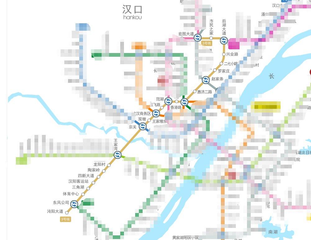 3号线武汉地铁线路图图片