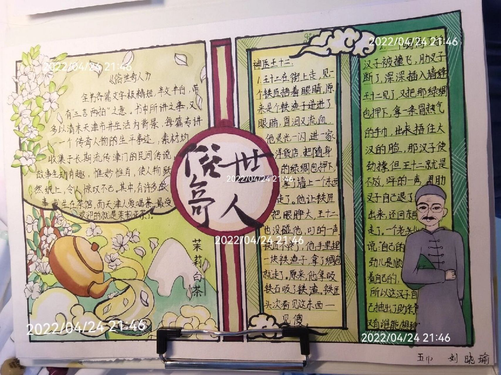 原创手抄报俗世奇人 原创手抄报,禁止转载92,有借鉴,要模仿艾特我
