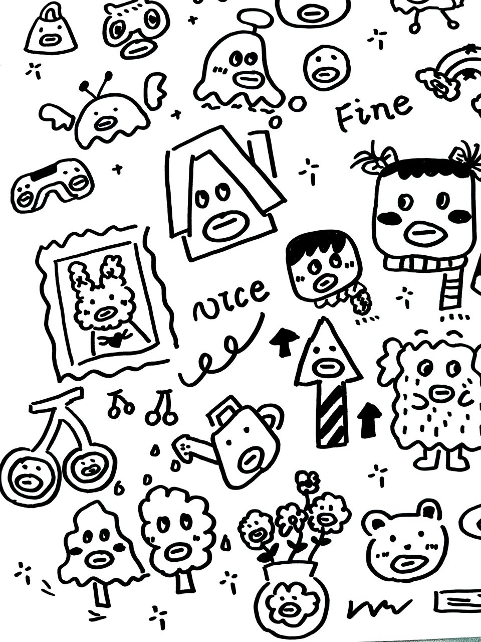 ins简笔画 丑萌香肠嘴 手帐素材 又丑又可爱 零基础也能画 几分钟搞定