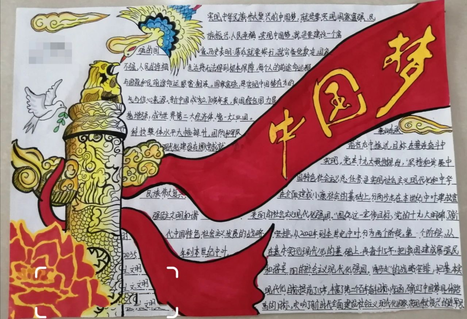 百年后的中国手抄报图片