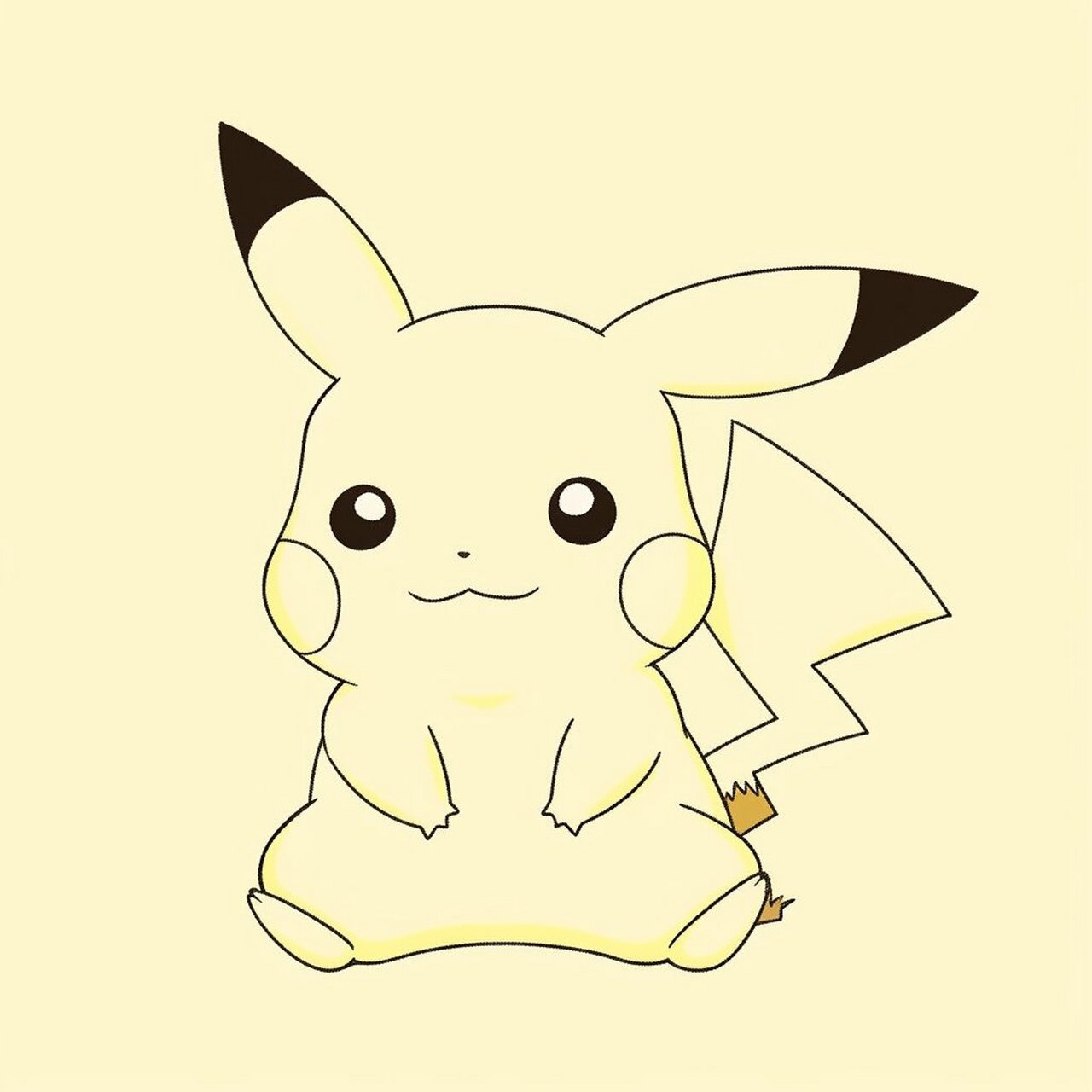 几笔就能画成 #皮卡丘#0202#头像#0202#可爱皮卡丘#0202