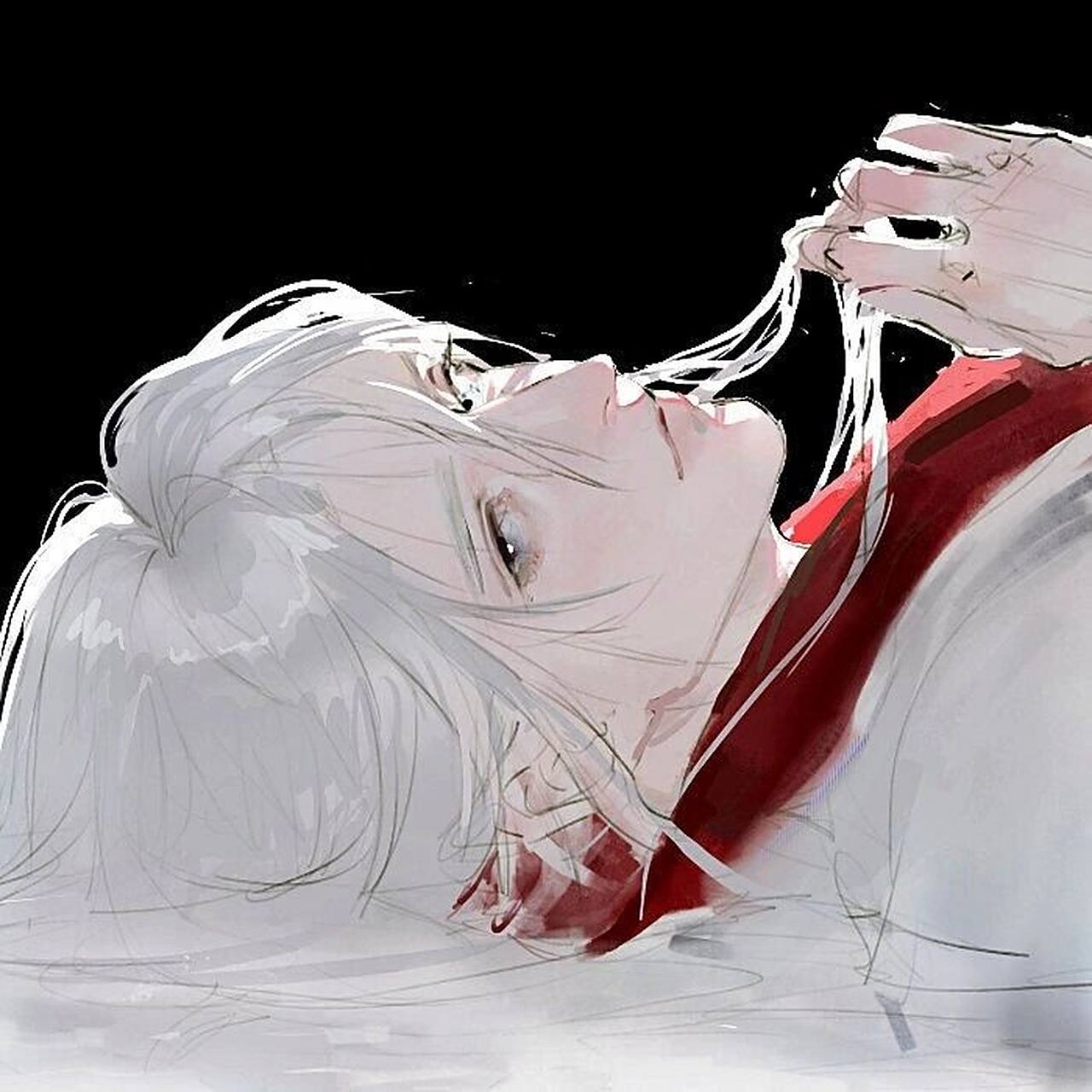 白色系男生动漫头像