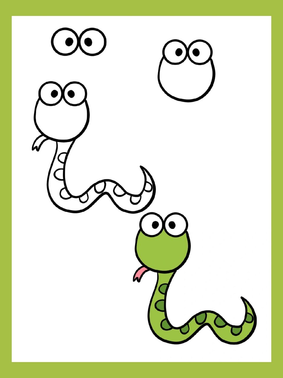 小青蛇 简笔画 🐍🐍