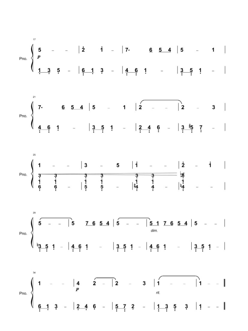 月亮河 moon river 钢琴简谱 蒂凡尼的早餐