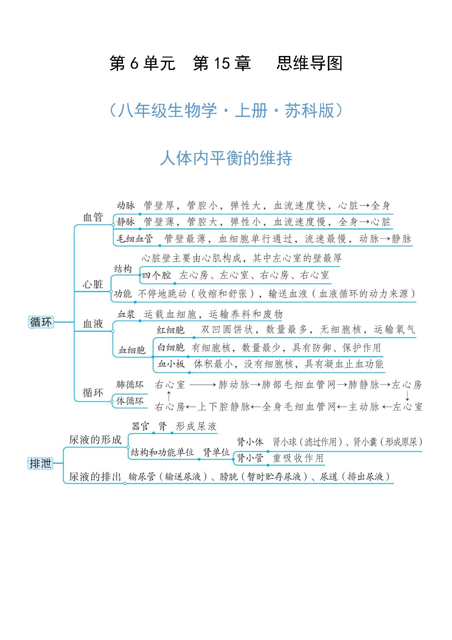 八上生物思维导图全书图片