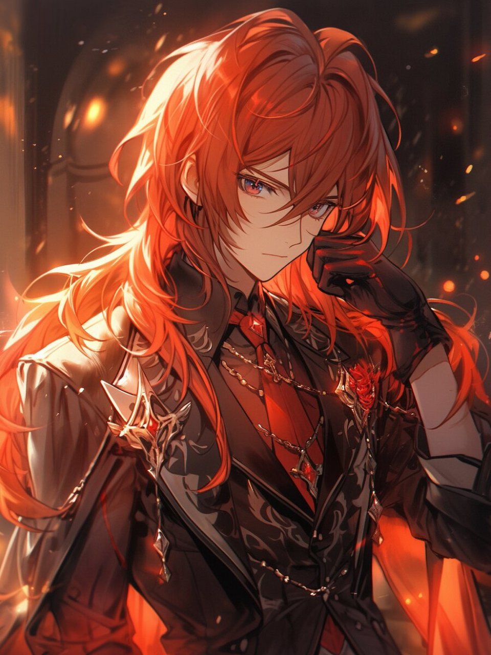 【原神壁纸】迪卢克丨ai绘画 (含完整咒语)左下角进入 	 迪卢克·莱艮