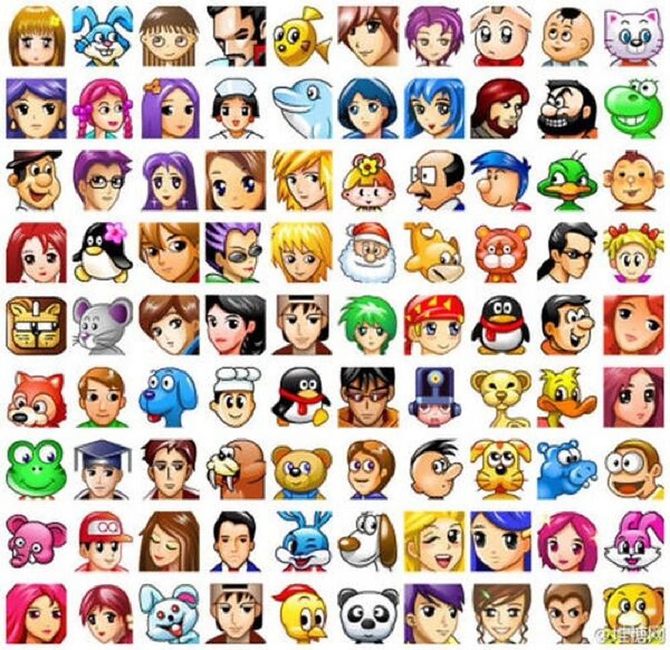 那些年你们用过哪些qq经典头像 我用的是最后一个包子脸头像,现在找不